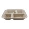 World Centric Fiber Containers, Bento Box, 5-Compartment, 12 x 9.5 x 2, Natural, Paper, 300PK TR-SC-BB-LFS - alternate 1